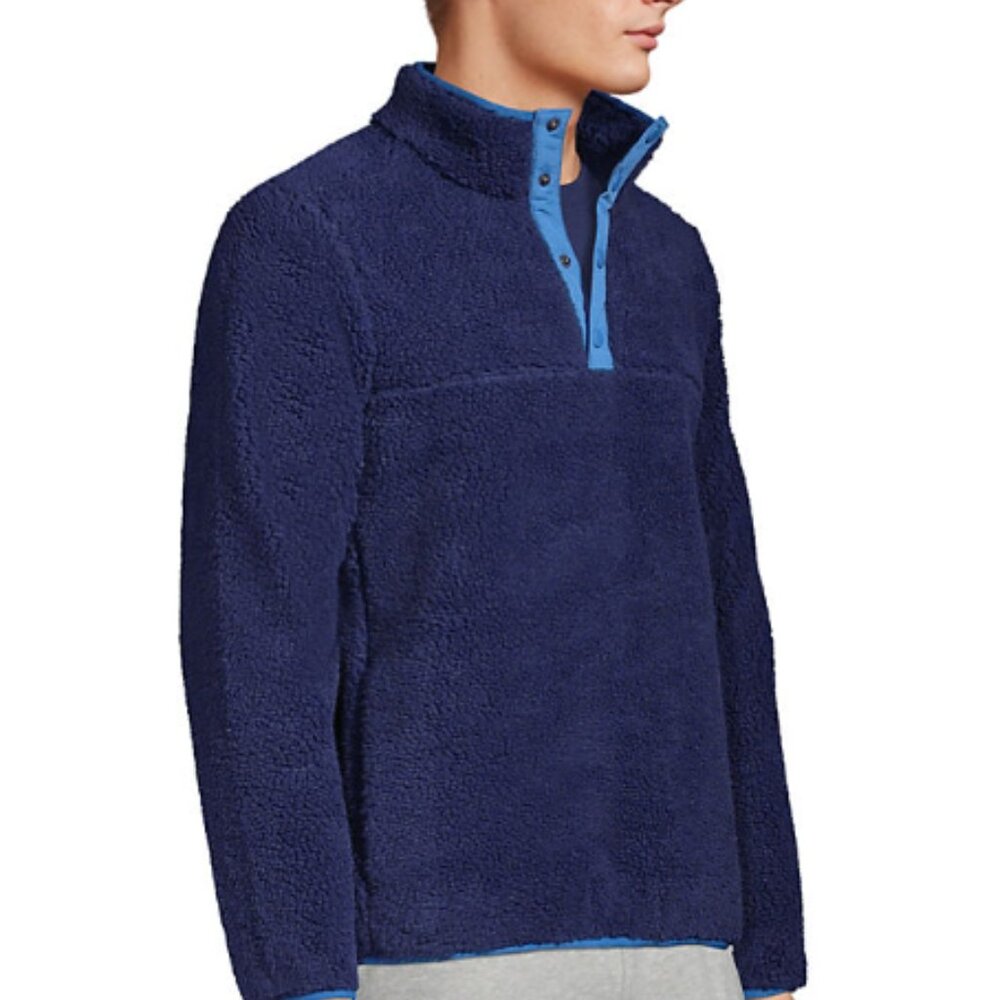 Land's End Men's sherpa pullover ~ Size L, NWOT